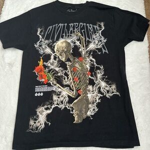 Civil Regime Black Skeleton Graphic Tee